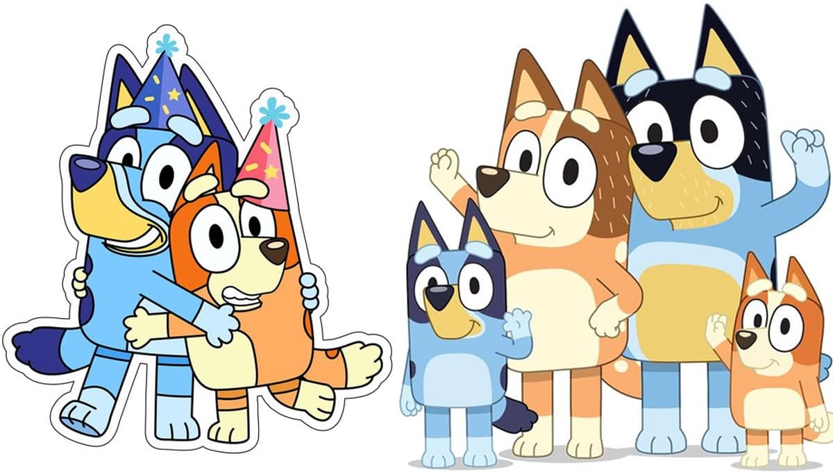 5 stickers de Bluey para imprimir: plantillas bonitas