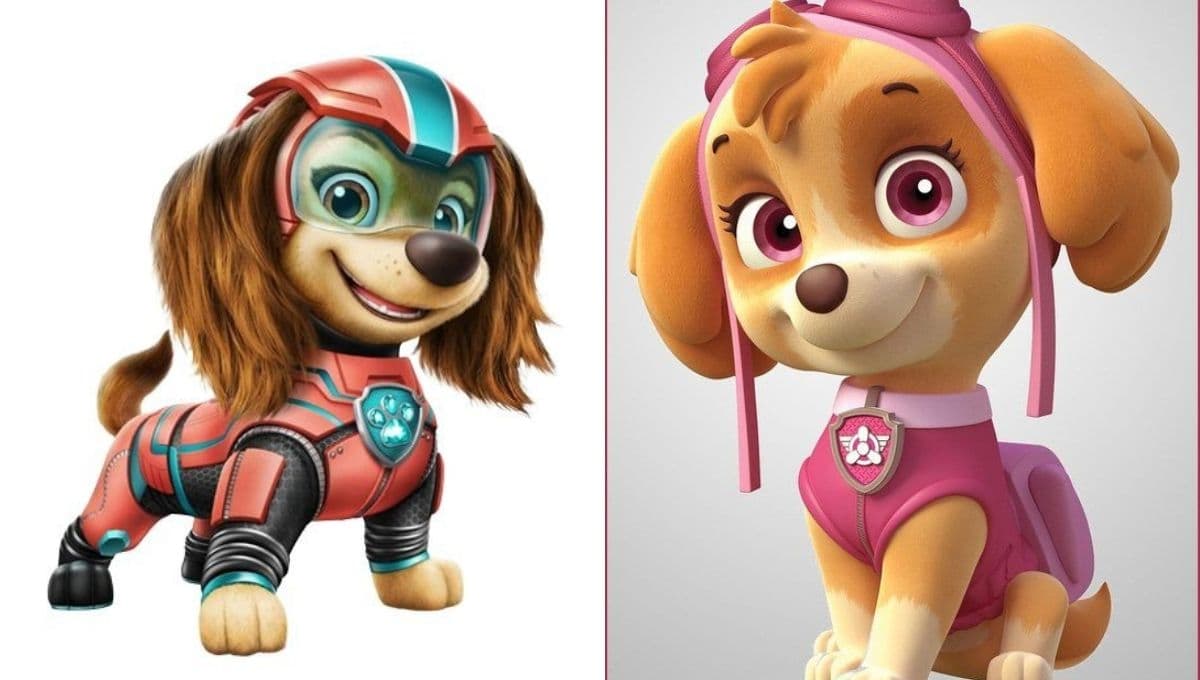 Stickers de Skye y Liberty de Paw Patrol: estampitas de las perritas más bonitas