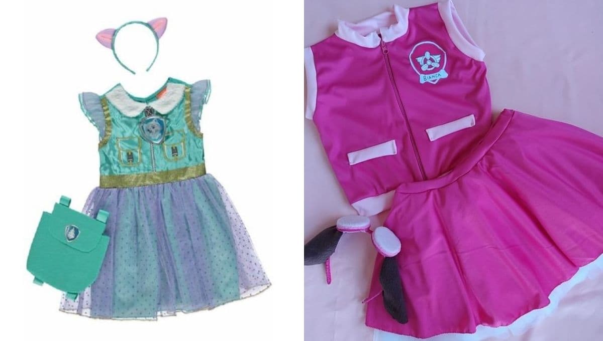 Disfraces bonitos de Paw Patrol para niña: trajes de Skye y Everest para cumpleaños