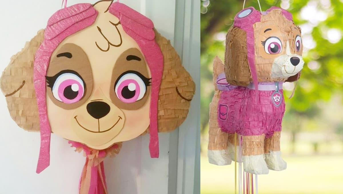 Piñata de Skye de Paw Patrol: tutorial fácil con material reciclado