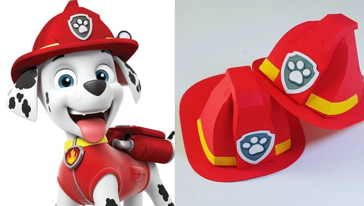 Tutorial para hacer un casco de Marshall de Paw Patrol para perro: paso a paso en casa