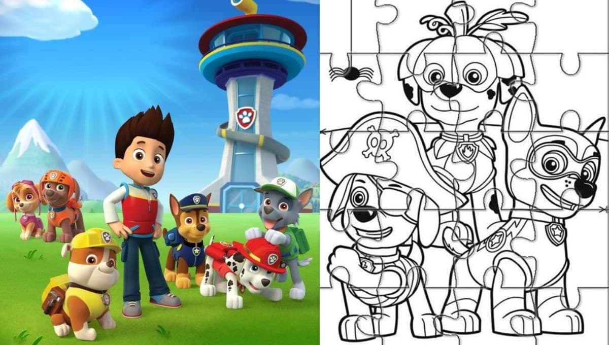 Actividades de Paw Patrol para imprimir y resolver en Semana Santa: imágenes