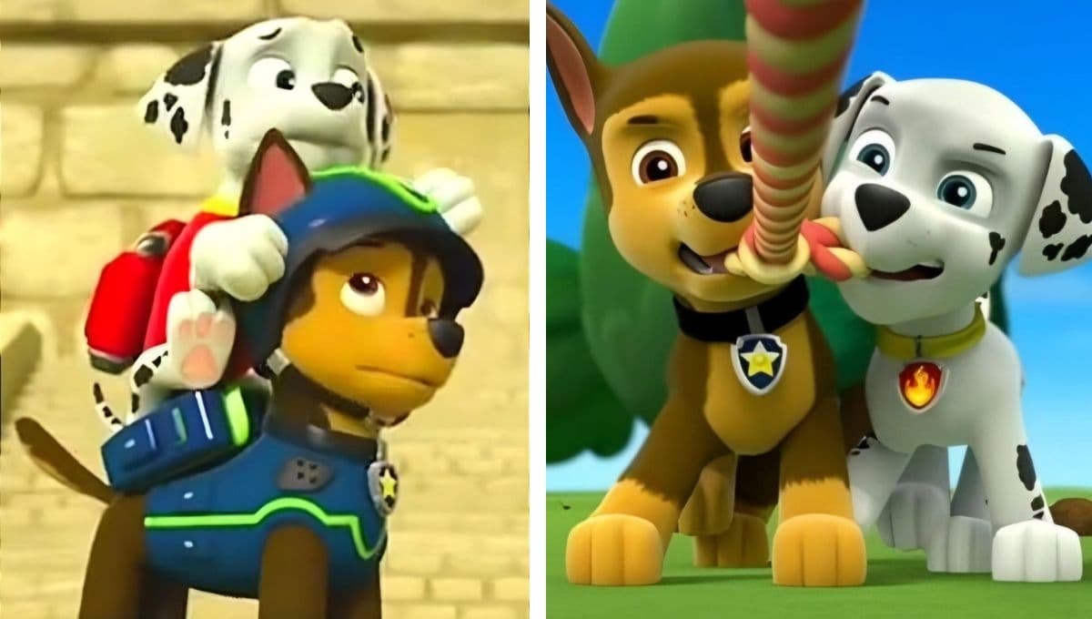 Stickers de Chase y Marshall de Paw Patrol para compartir con tu mejor amigo
