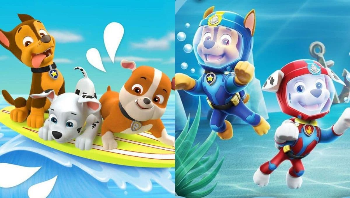 Plantillas de Paw Patrol de vacaciones para colorear: imágenes para imprimir
