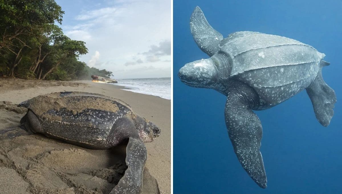 Así es la tortuga más grande del mundo; mide 2 metros