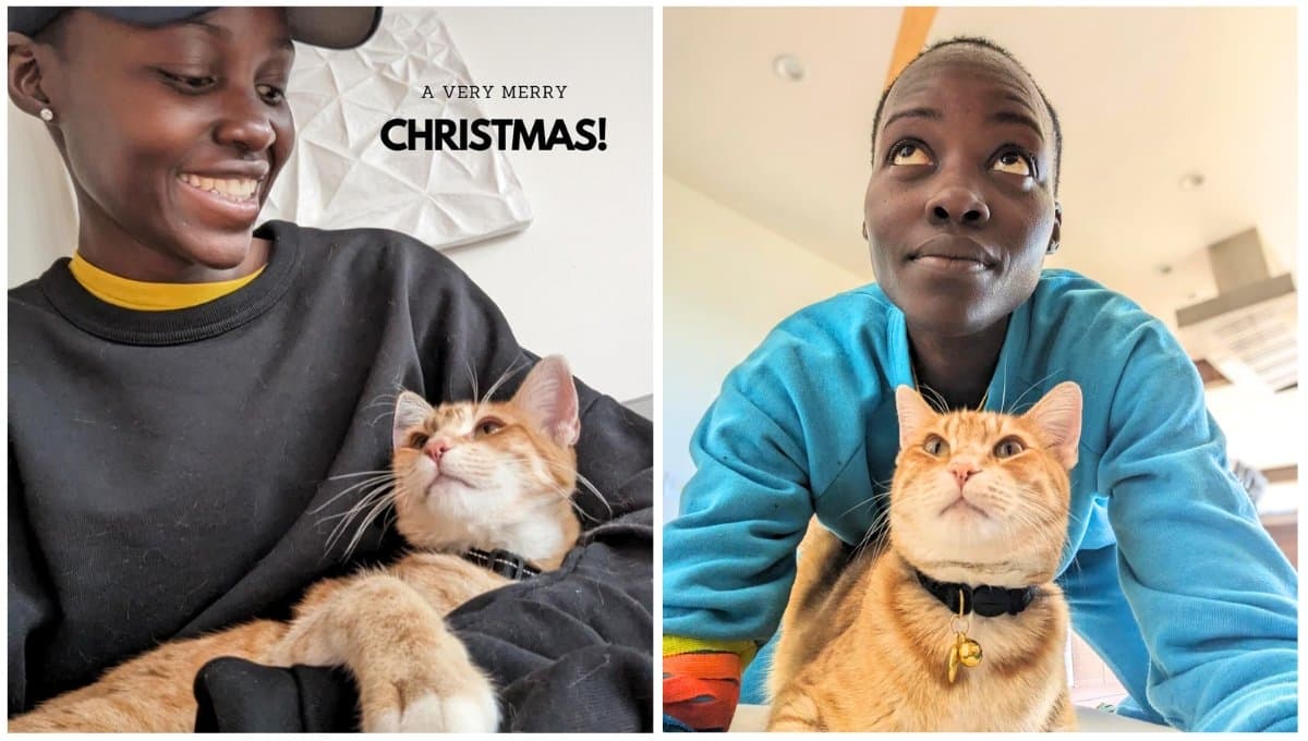 Así fue como un gato le salvó la vida a la actriz Lupita Nyong’o
