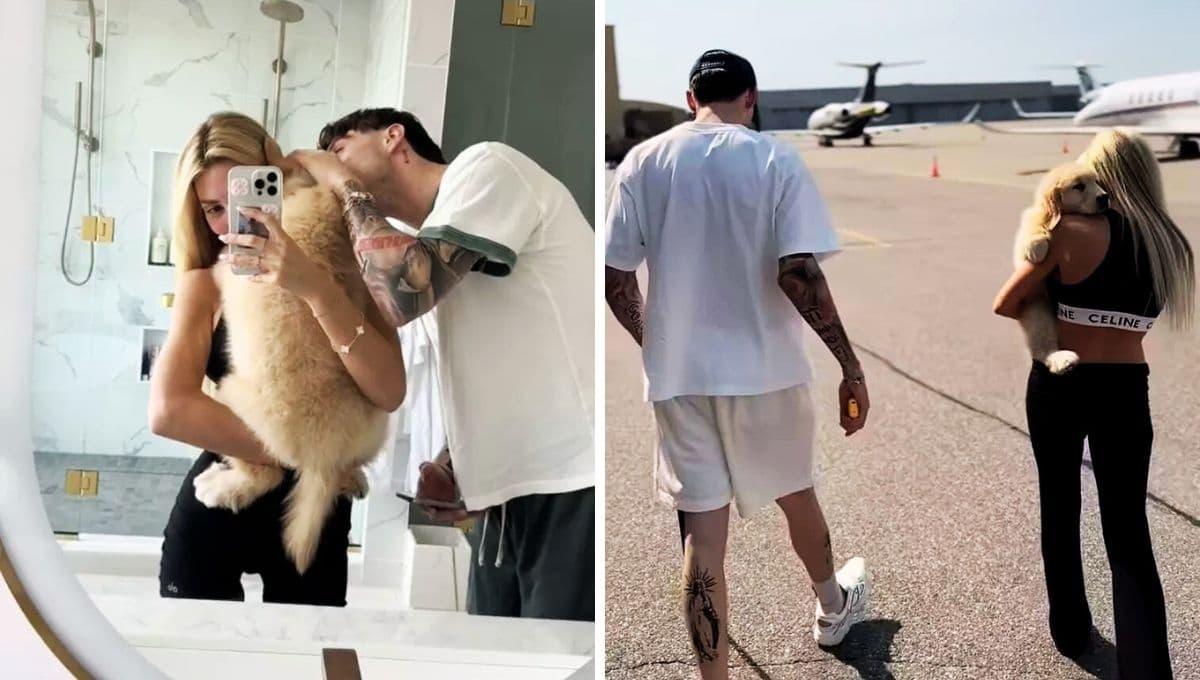 ¿Qué raza es el perro que Peso Pluma le regaló a su novia Hanna Howell?