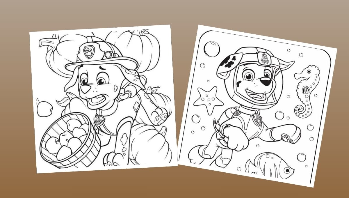 Rompecabezas de Paw Patrol: 5 plantillas para imprimir y colorear en casa