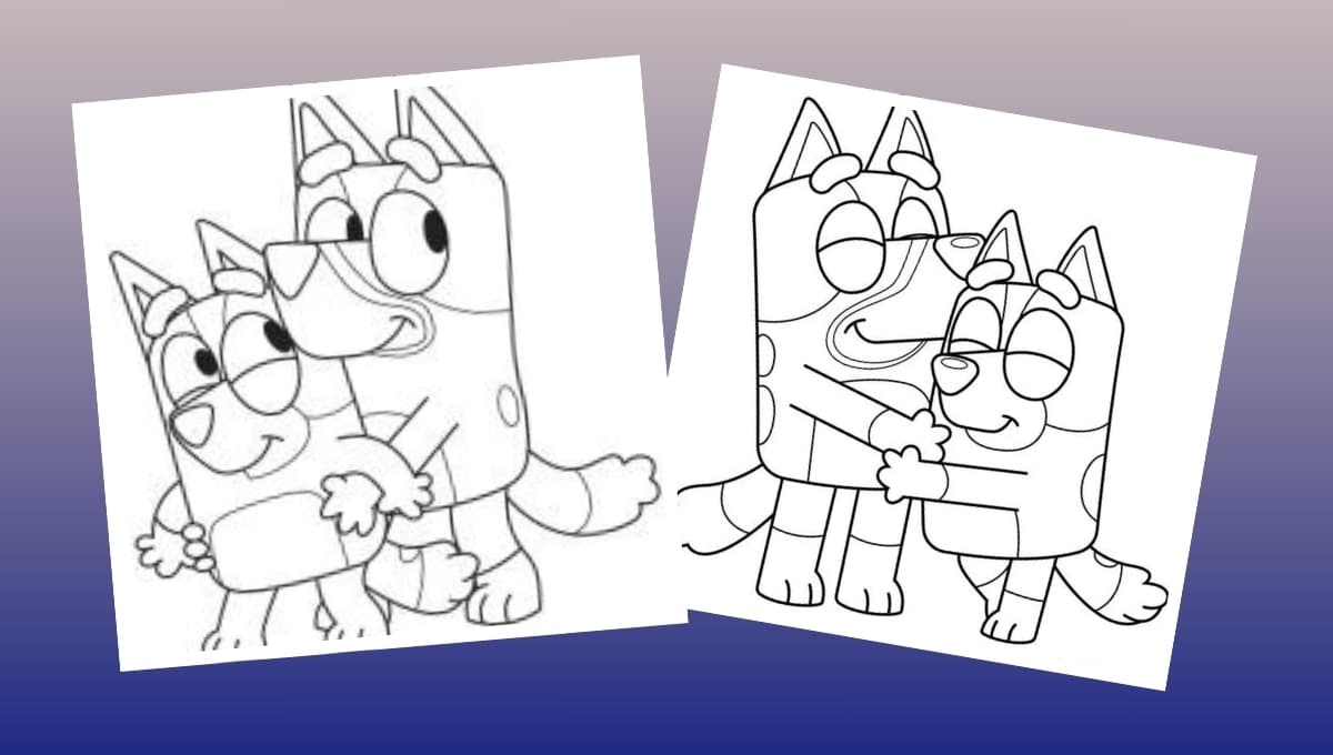 Bluey: 5 plantillas para imprimir, colorear y regalar a la persona que amas