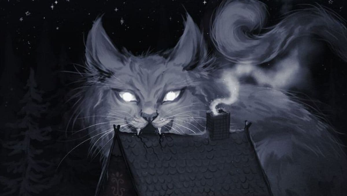 Conoce al gato de Yule, el enorme felino que se come a las personas en navidad
