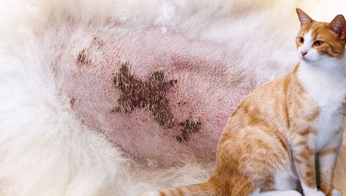 ¿Cómo se ve un gato con sarna?